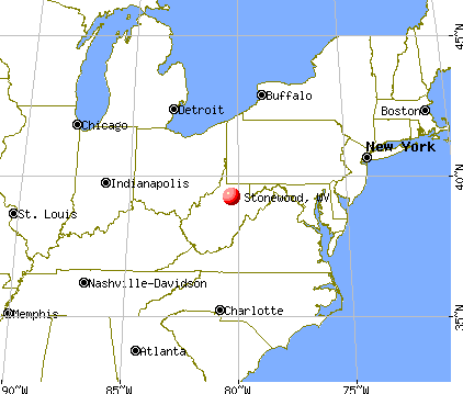 Stonewood, West Virginia map