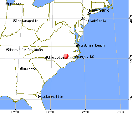 La Grange, North Carolina map