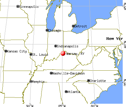 Warsaw, Kentucky map