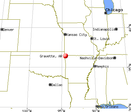 Gravette, Arkansas map