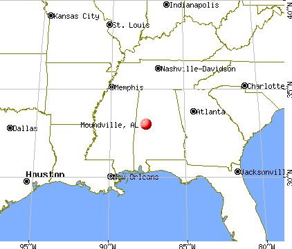 Moundville, Alabama map