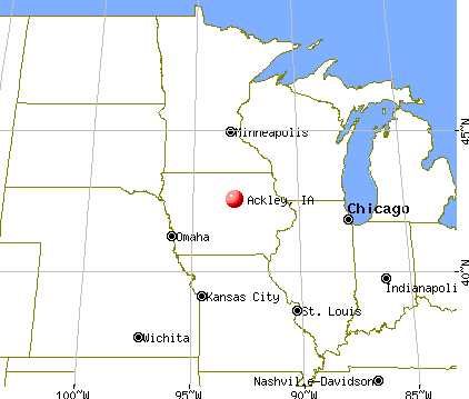 Ackley, Iowa map
