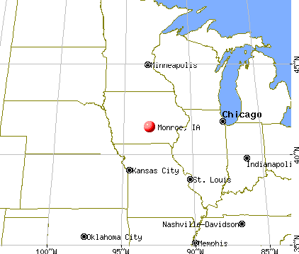 Monroe, Iowa map