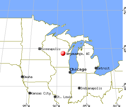 Weyauwega, Wisconsin map