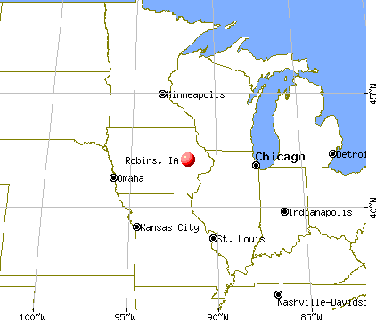 Robins, Iowa map