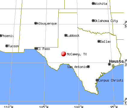 McCamey, Texas map