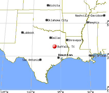 Buffalo, Texas map