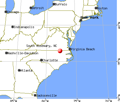 South Rosemary, North Carolina map