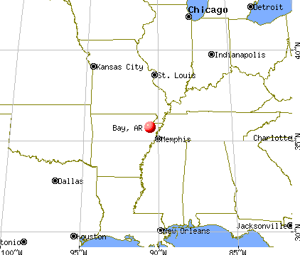 Bay, Arkansas map