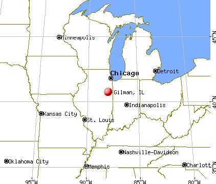 Gilman, Illinois map