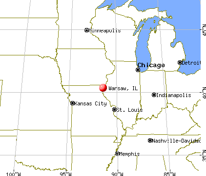 Warsaw, Illinois map