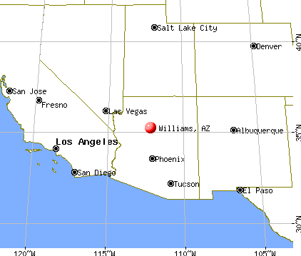 Williams, Arizona map