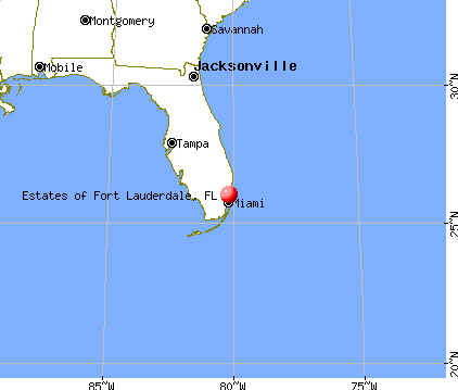 Estates of Fort Lauderdale, Florida map