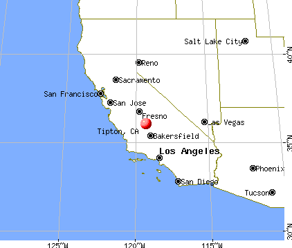 Tipton, California map