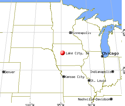 Lake City, Iowa map