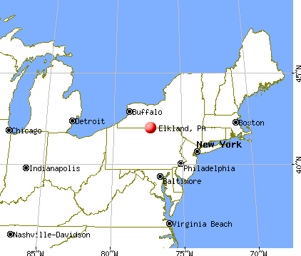 Elkland, Pennsylvania map