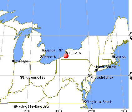 Gowanda, New York map