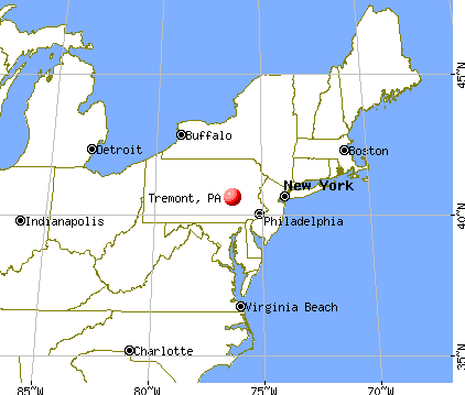 Tremont, Pennsylvania map