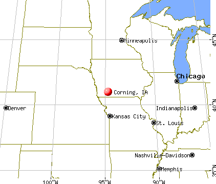Corning, Iowa map