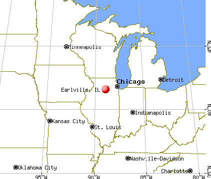 Earlville, Illinois map