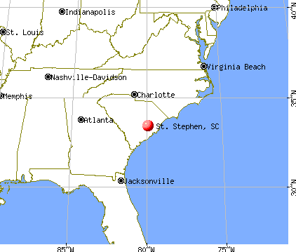 St. Stephen, South Carolina map
