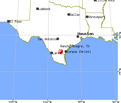 Rancho Alegre, Texas map