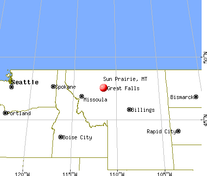 Sun Prairie, Montana map