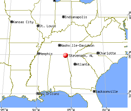 Stevenson, Alabama map