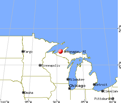 Ontonagon, Michigan map