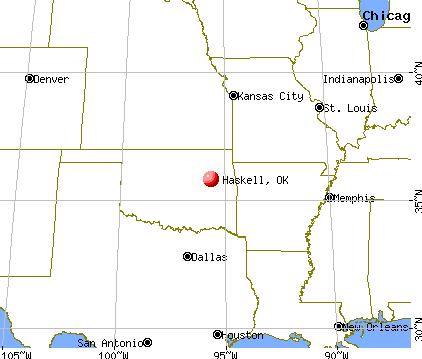 Haskell, Oklahoma map