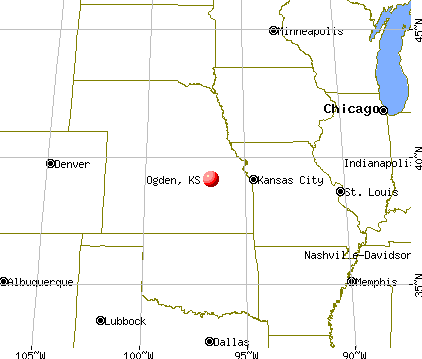 Ogden, Kansas map