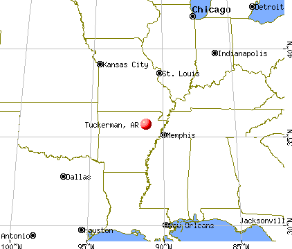 Tuckerman, Arkansas map