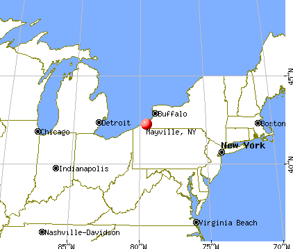 Mayville, New York map
