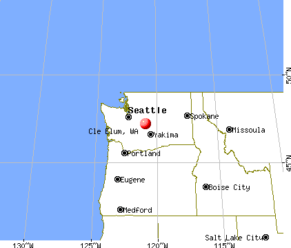 Cle Elum, Washington map