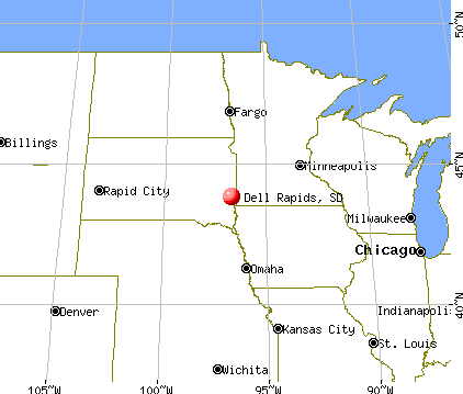 Dell Rapids, South Dakota map