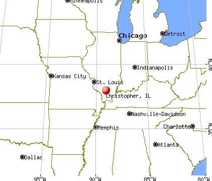 Christopher, Illinois map