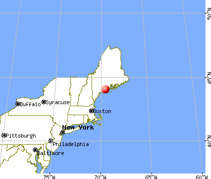 Damariscotta-Newcastle, Maine map