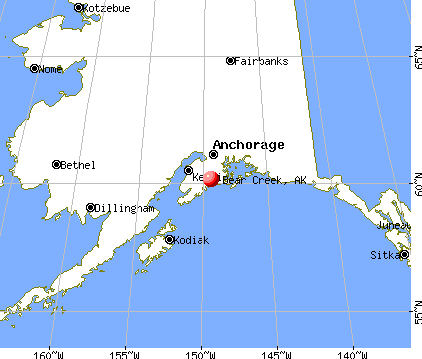 Bear Creek, Alaska map