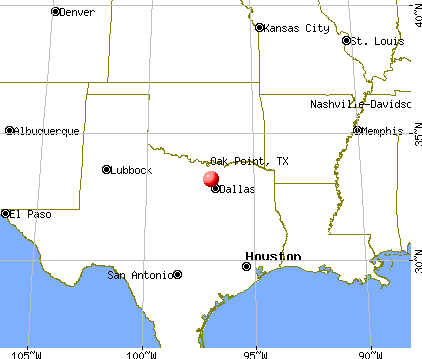 Oak Point, Texas map