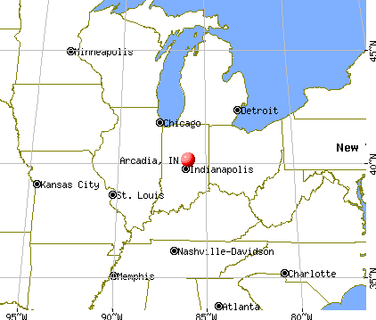 Arcadia, Indiana map
