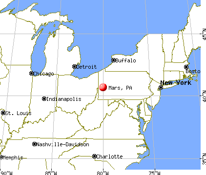 Mars, Pennsylvania map