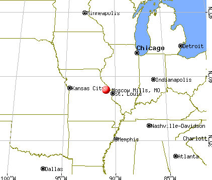 Moscow Mills, Missouri map