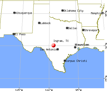 Ingram, Texas map