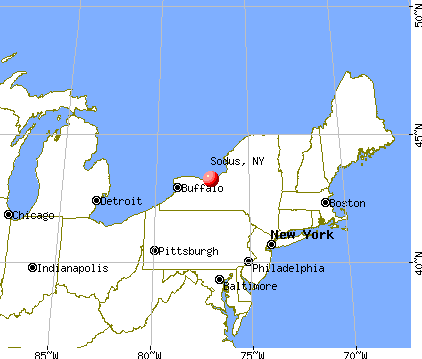Sodus, New York map