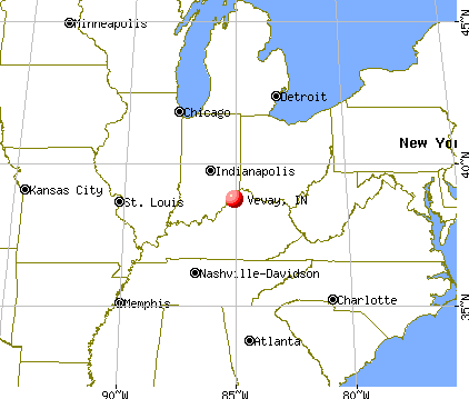 Vevay, Indiana map