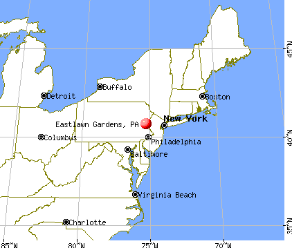 Eastlawn Gardens, Pennsylvania map