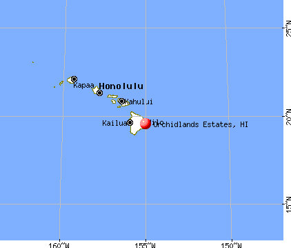 Orchidlands Estates, Hawaii map