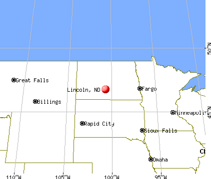 Lincoln, North Dakota map