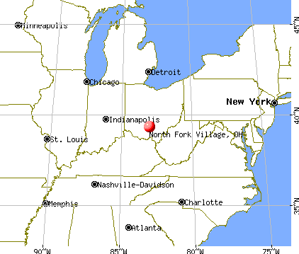 North Fork Village, Ohio map