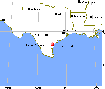 Taft Southwest, Texas map